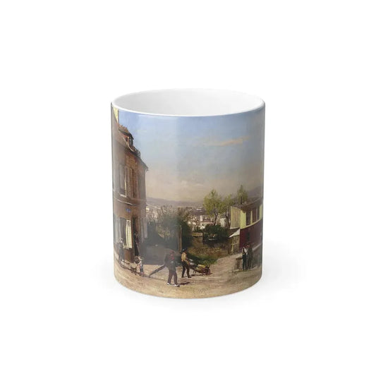 Berndt Lindholm (1841-1914) Montmartre, Paris - Oil on Board 1875 - Color Changing Mug 11oz Default Title 11oz - Go Mug Yourself