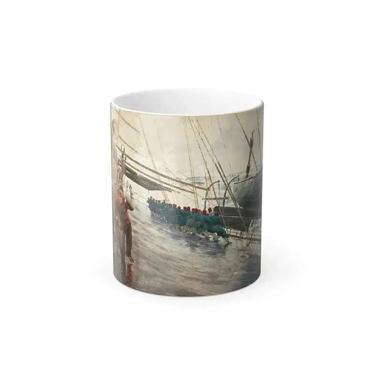 Berndt Lindholm (1841-1914) Ship on a Stormy Sea - Color Changing Mug 11oz 11oz - Go Mug Yourself