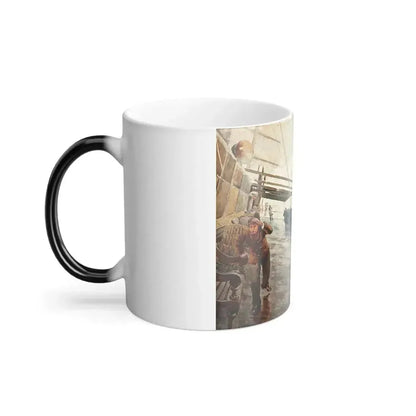 Berndt Lindholm (1841-1914) Ship on a Stormy Sea - Color Changing Mug 11oz - Go Mug Yourself
