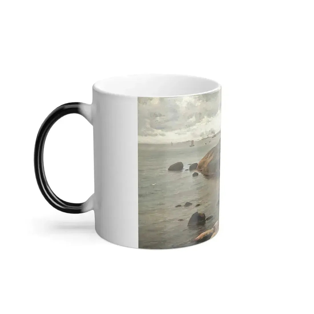 Berndt Lindholm (1841-1914) View From The Coast - Oil on canvas 1879 - Color Changing Mug 11oz - Go Mug Yourself