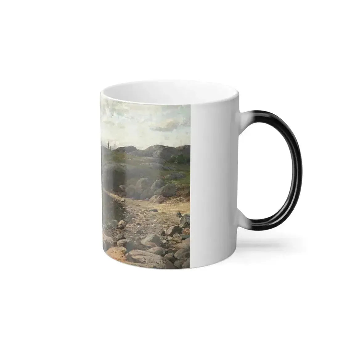 Berndt Lindholm (1841-1914) View From The Coast - Oil on canvas 1879 - Color Changing Mug 11oz - Go Mug Yourself