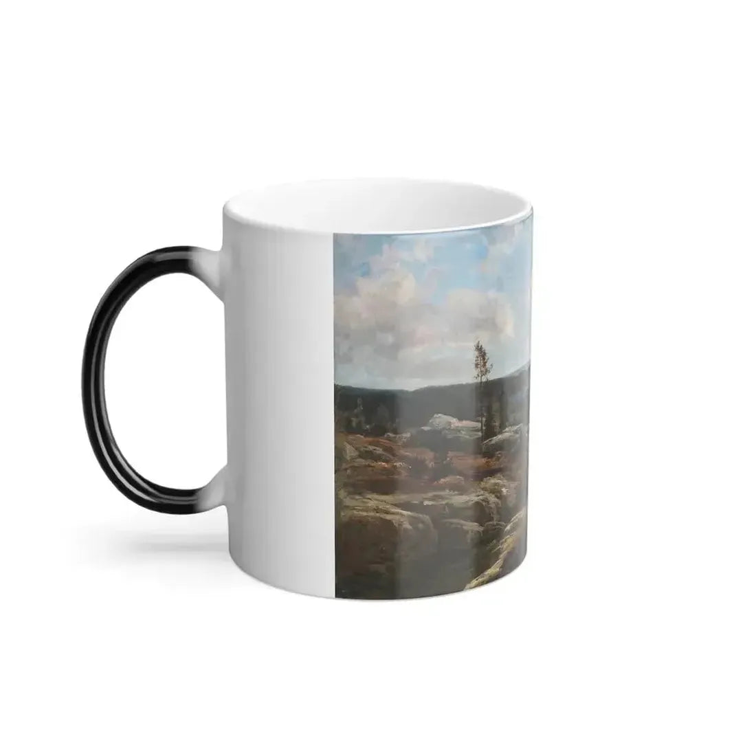 Berndt Lindholm (1841-1914) View Over The Coast - Oil on canvas - Color Changing Mug 11oz - Go Mug Yourself