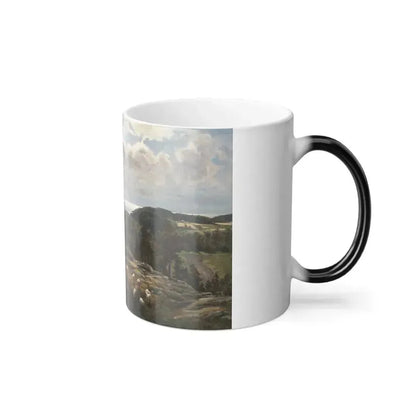 Berndt Lindholm (1841-1914) View Over The Coast - Oil on canvas - Color Changing Mug 11oz - Go Mug Yourself
