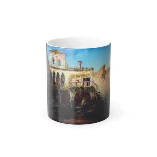 Bernhard H Fiedler (1816-1904) Cloister in Venice - oil on canvas - 1844 - Color Changing Mug 11oz Default Title 11oz - Go Mug Yourself