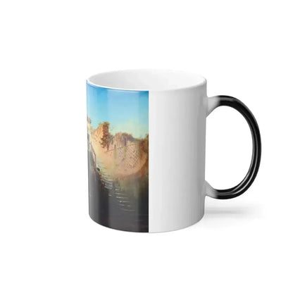 Bernhard H Fiedler (1816-1904) Cloister in Venice - oil on canvas - 1844 - Color Changing Mug 11oz - Go Mug Yourself