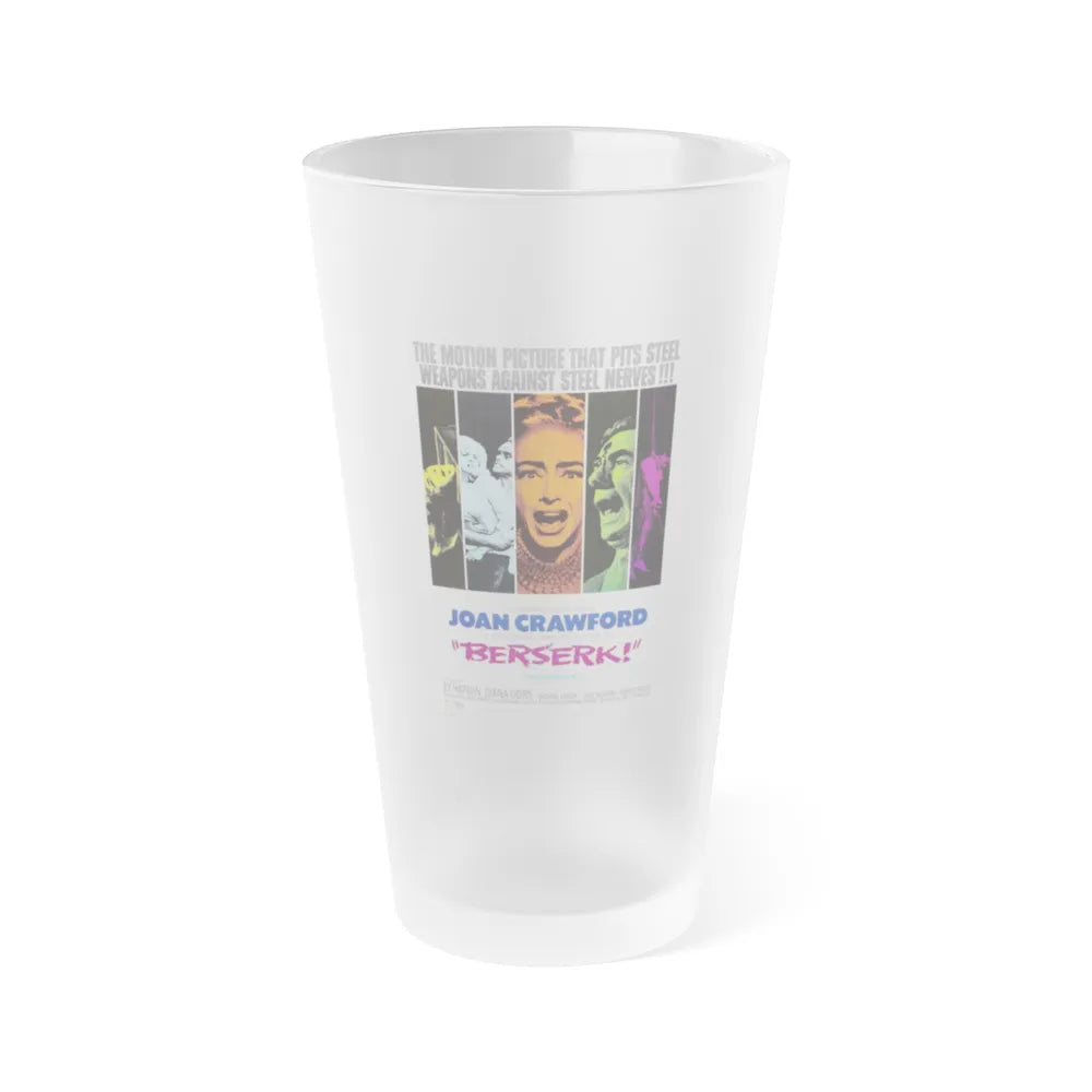 BERSERK 1967 Movie Poster - Frosted Pint Glass 16oz-16oz-Frosted-Go Mug Yourself