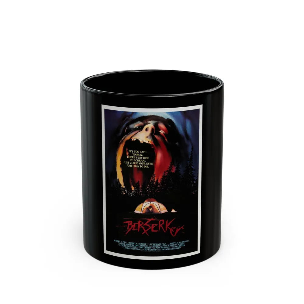 BERSERKER 1987 Movie Poster - Black Coffee Mug-11oz-Go Mug Yourself