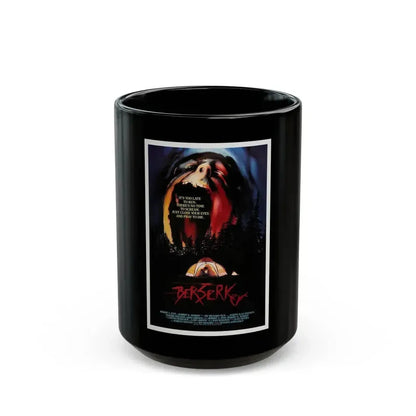BERSERKER 1987 Movie Poster - Black Coffee Mug 15oz - Go Mug Yourself