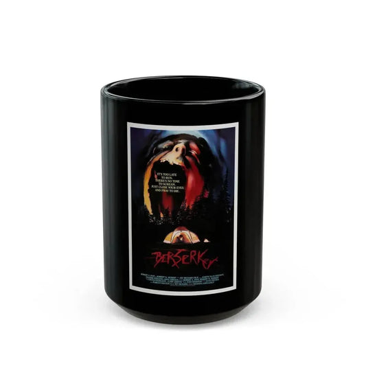 BERSERKER 1987 Movie Poster - Black Coffee Mug 15oz - Go Mug Yourself