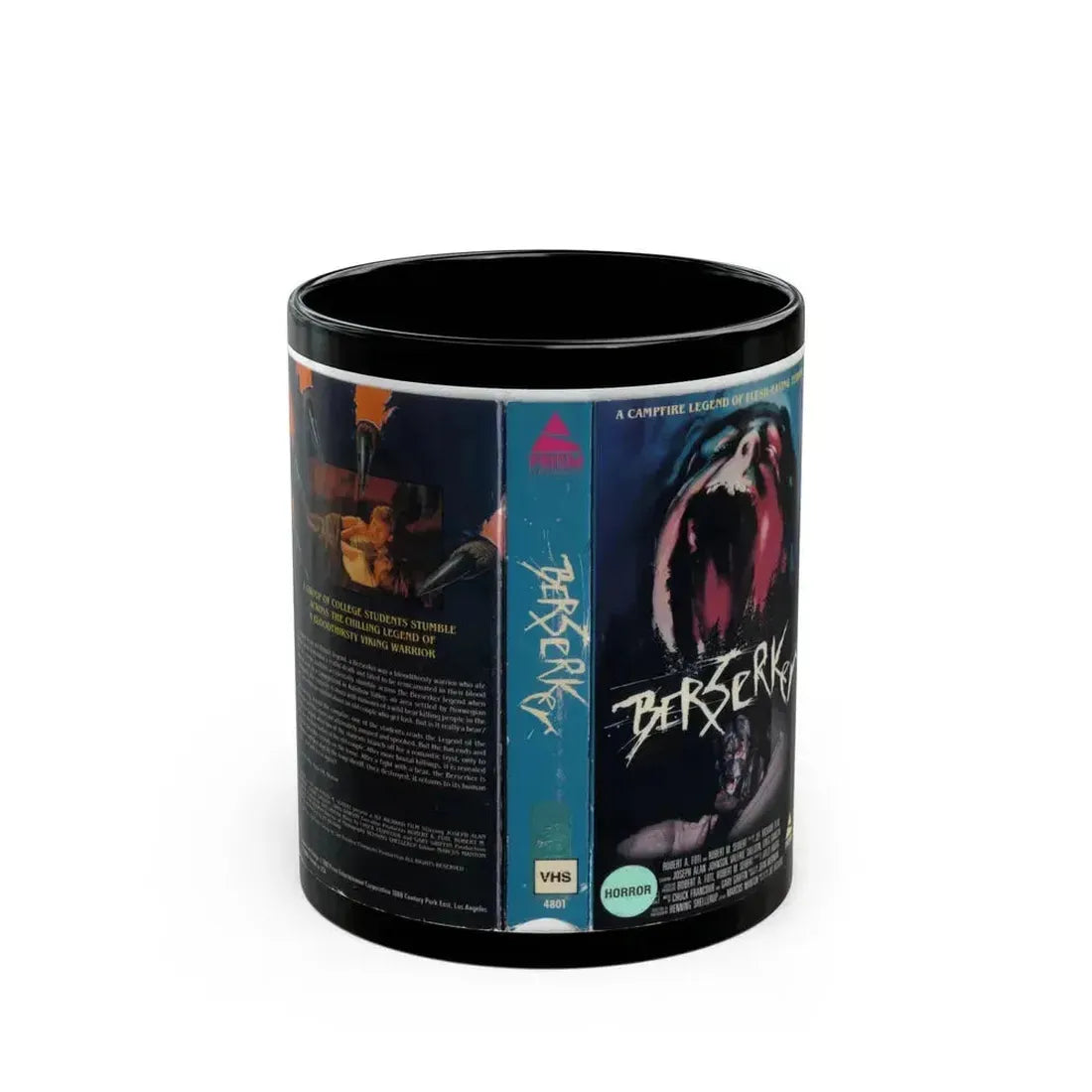 BERSERKER (VHS COVER) - Black Coffee Mug 11oz - Go Mug Yourself