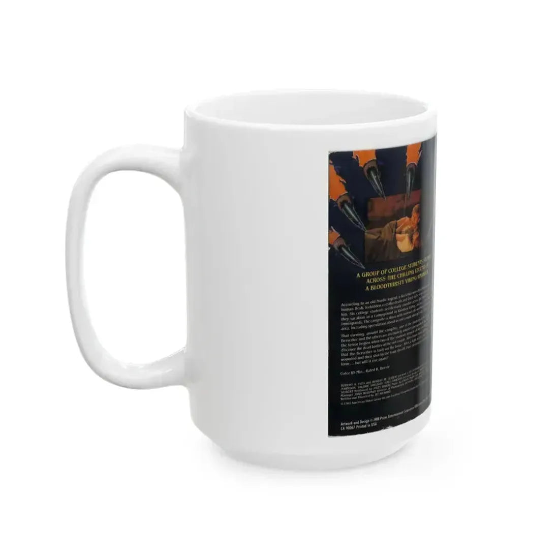 BERSERKER (VHS COVER) - White Coffee Mug - Go Mug Yourself