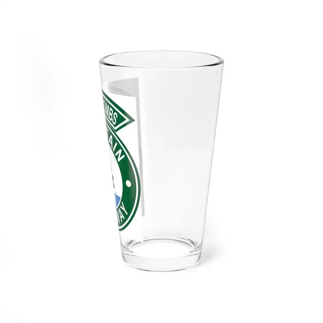 Bert T. Combs Mountain Parkway logo (Kentucky) (Road Sign) Pint Glass 16oz - Go Mug Yourself