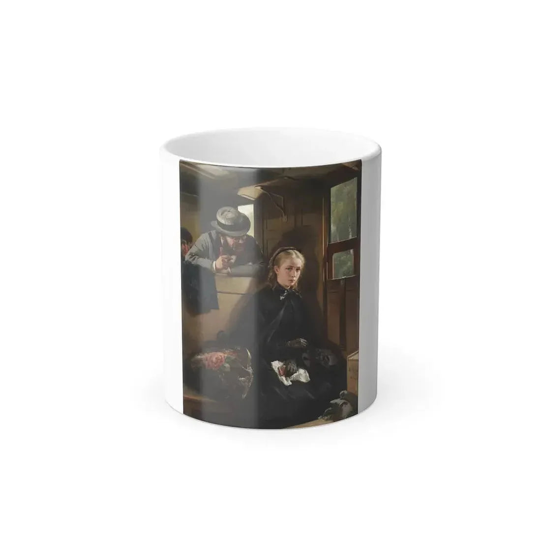Berthold Woltze (1829-1896) The Irritating Gentleman - Oil on Canvas 1874 - Color Changing Mug 11oz Default Title 11oz - Go Mug Yourself