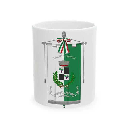 Bertiolo-Gonfalone (Italy) White Coffee Mug 11oz - Go Mug Yourself