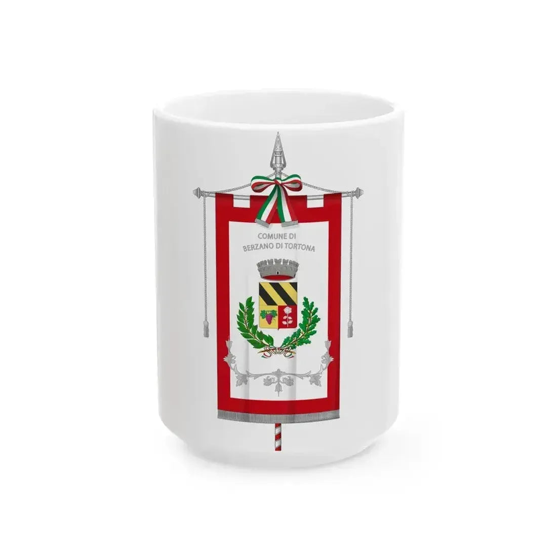 Berzano di Tortona-Gonfalone (Italy) White Coffee Mug 15oz - Go Mug Yourself