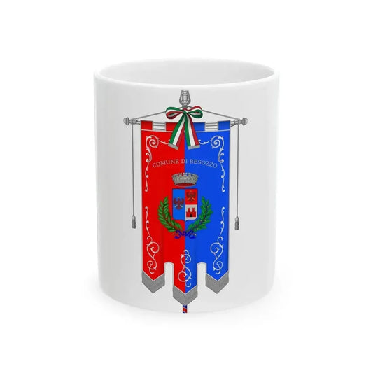 Besozzo-Gonfalone (Italy) White Coffee Mug 11oz - Go Mug Yourself