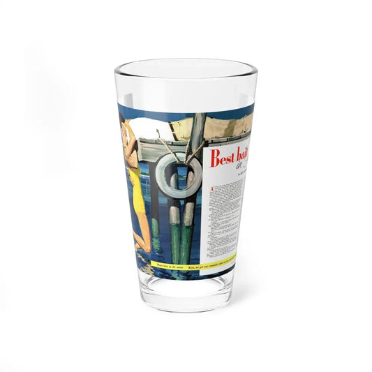 Best Bait in Florida, Collier's, March 5, 1954 (Magazine Illustration) Pint Glass 16oz 16oz - Go Mug Yourself