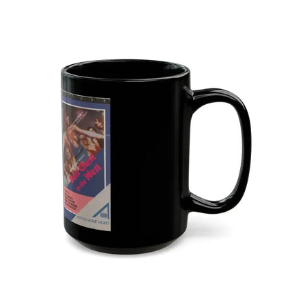 BEST CHEST IN THE WEST (VHS COVER) - Black Coffee Mug - Go Mug Yourself