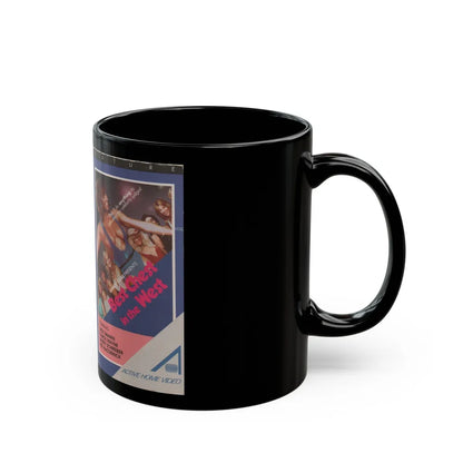 BEST CHEST IN THE WEST (VHS COVER) - Black Coffee Mug-Go Mug Yourself