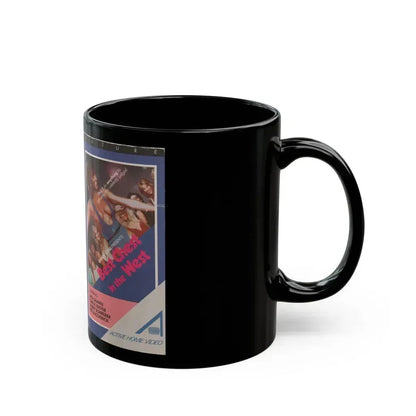 BEST CHEST IN THE WEST (VHS COVER) - Black Coffee Mug - Go Mug Yourself