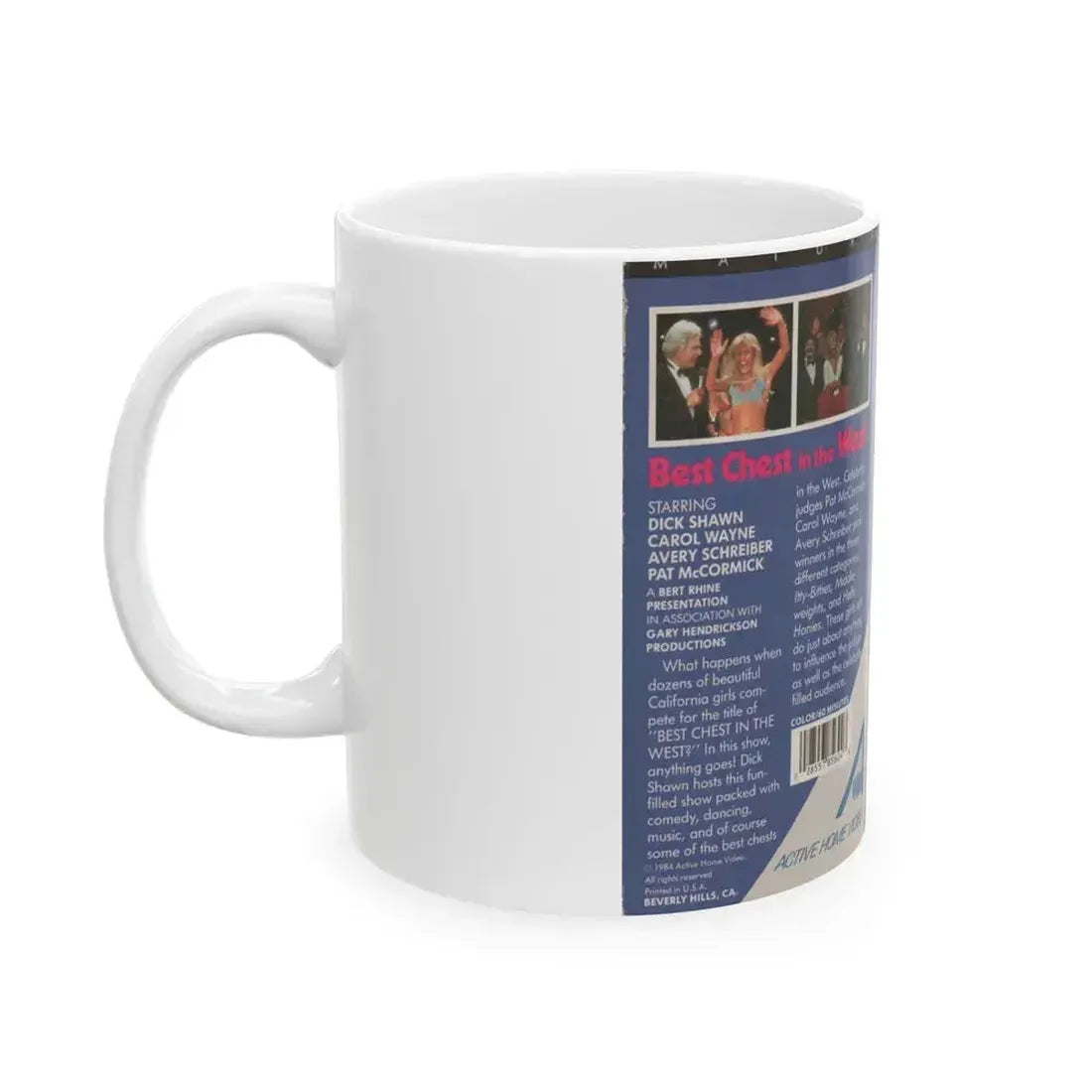 BEST CHEST IN THE WEST (VHS COVER) - White Coffee Mug - Go Mug Yourself