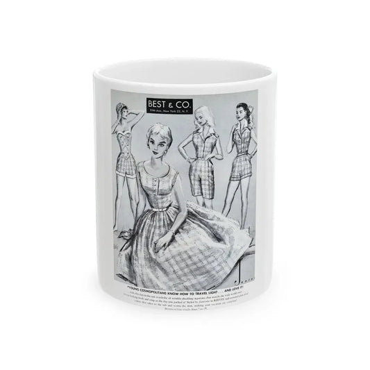 Best & Co. advertisement, 1956 - White Coffee Mug 11oz - Go Mug Yourself