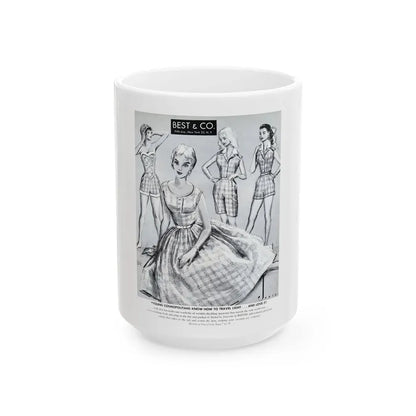 Best & Co. advertisement, 1956 - White Coffee Mug 15oz - Go Mug Yourself