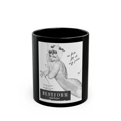 Best Form advertisement (1), 1945 - Black Coffee Mug 11oz - Go Mug Yourself