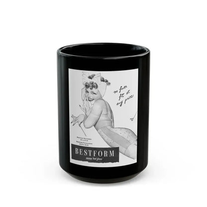 Best Form advertisement (1), 1945 - Black Coffee Mug 15oz - Go Mug Yourself