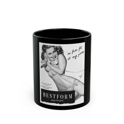 Best Form advertisement (2), 1945 - Black Coffee Mug 11oz - Go Mug Yourself
