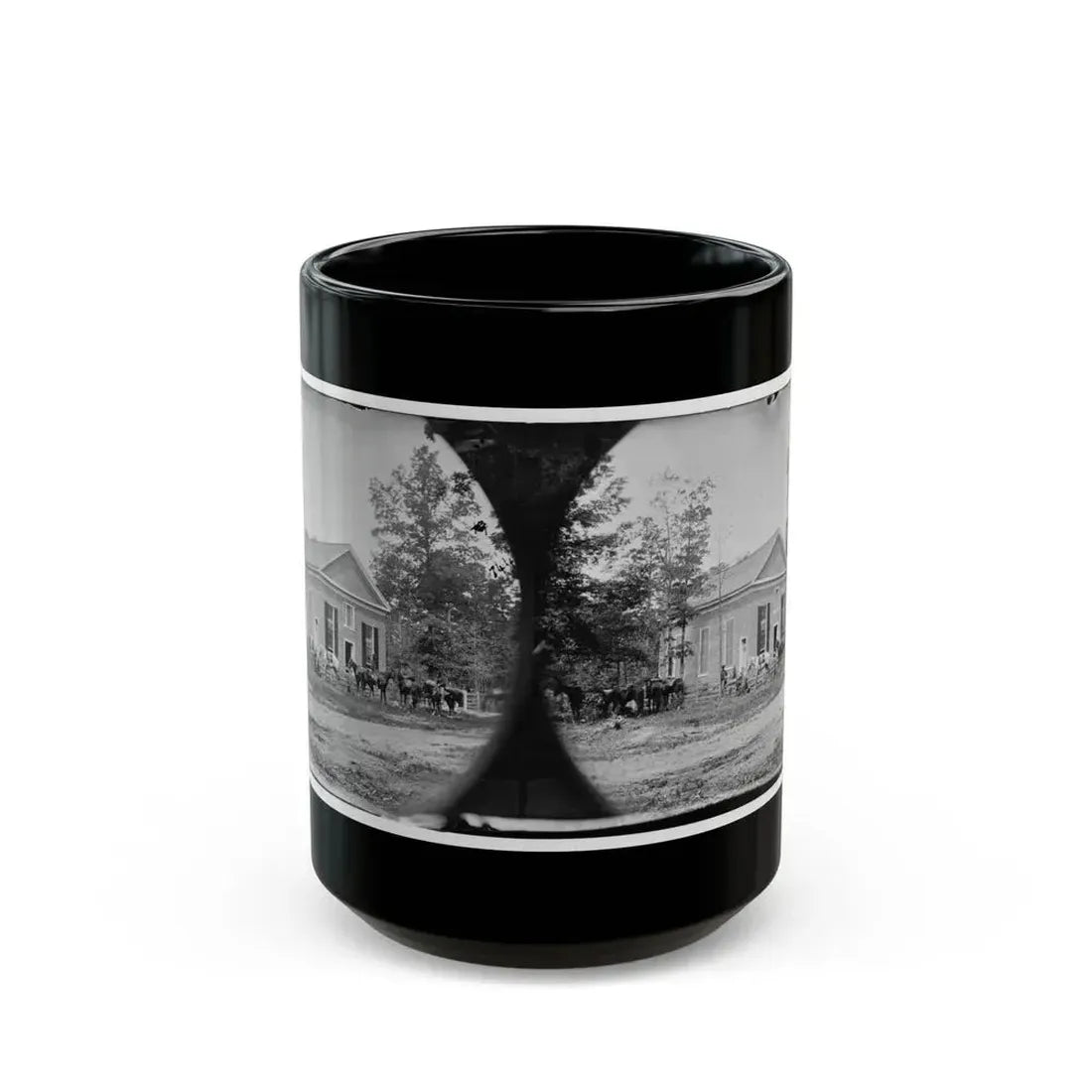 Bethel Church, Va. View Of The Church, Temporary Headquarters Of Gen. Ambrose E. Burnside (U.S. Civil War) Black Coffee Mug 15oz - Go Mug Yourself
