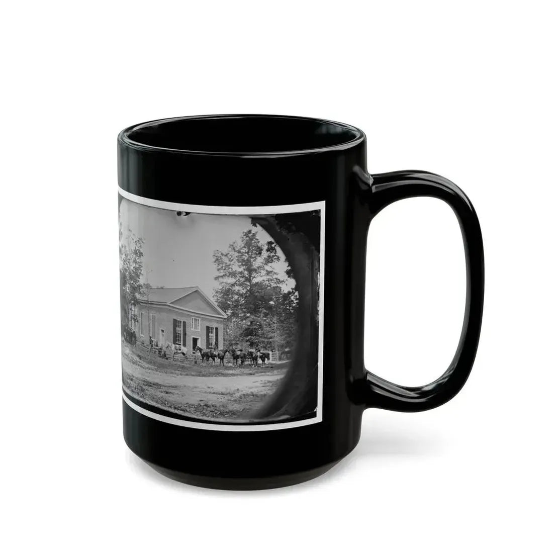 Bethel Church, Va. View Of The Church, Temporary Headquarters Of Gen. Ambrose E. Burnside (U.S. Civil War) Black Coffee Mug - Go Mug Yourself