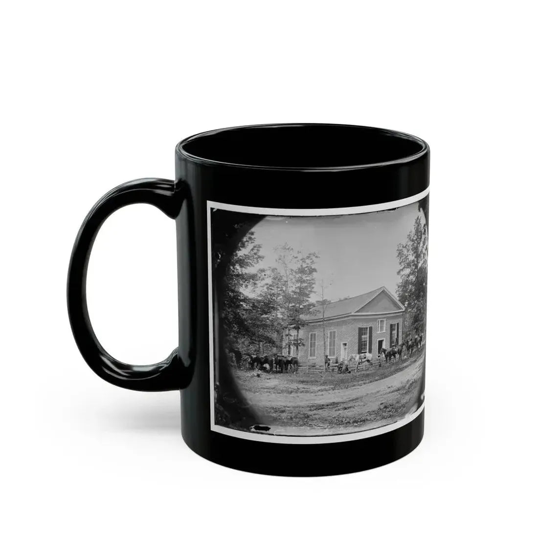Bethel Church, Va. View Of The Church, Temporary Headquarters Of Gen. Ambrose E. Burnside (U.S. Civil War) Black Coffee Mug - Go Mug Yourself