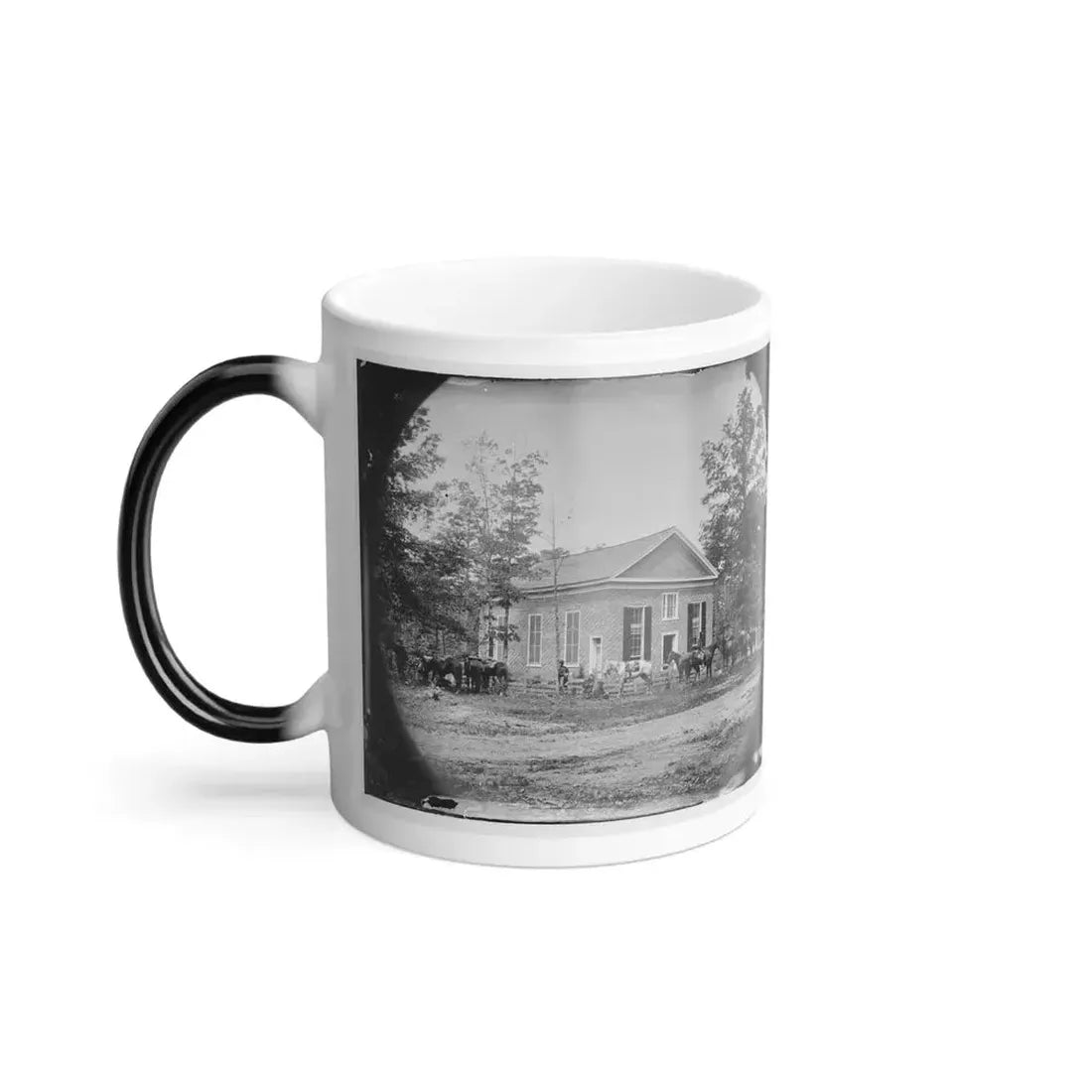 Bethel Church, Va. View of the Church, Temporary Headquarters of Gen. Ambrose E. Burnside (U.S. Civil War) Color Changing Coffee Mug 11oz - Go Mug Yourself