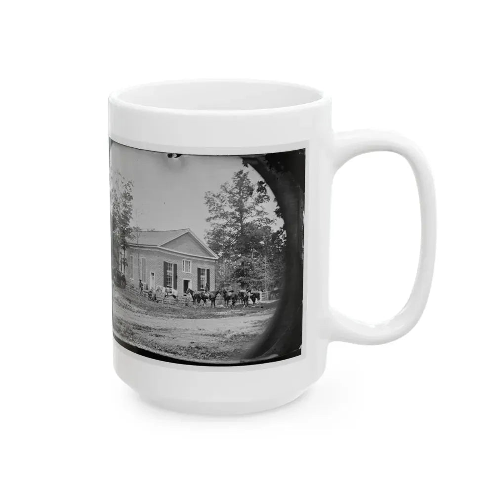 Bethel Church, Va. View Of The Church, Temporary Headquarters Of Gen. Ambrose E. Burnside (U.S. Civil War) White Coffee Mug - Go Mug Yourself