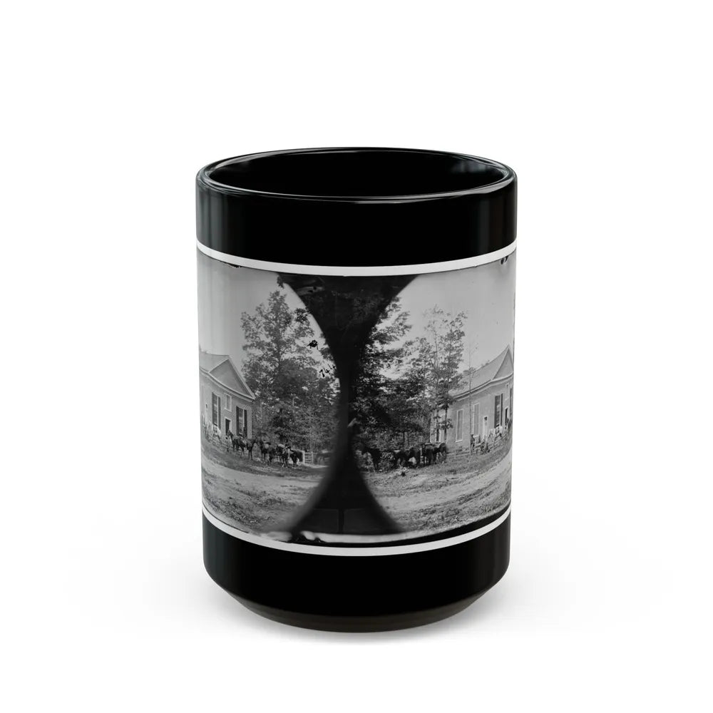 Bethel Church, Va. View Of The Church, Temporary Headquarters Of Gen. Ambrose E. Burnside (U.S. Civil War) Black Coffee Mug-15oz-Go Mug Yourself