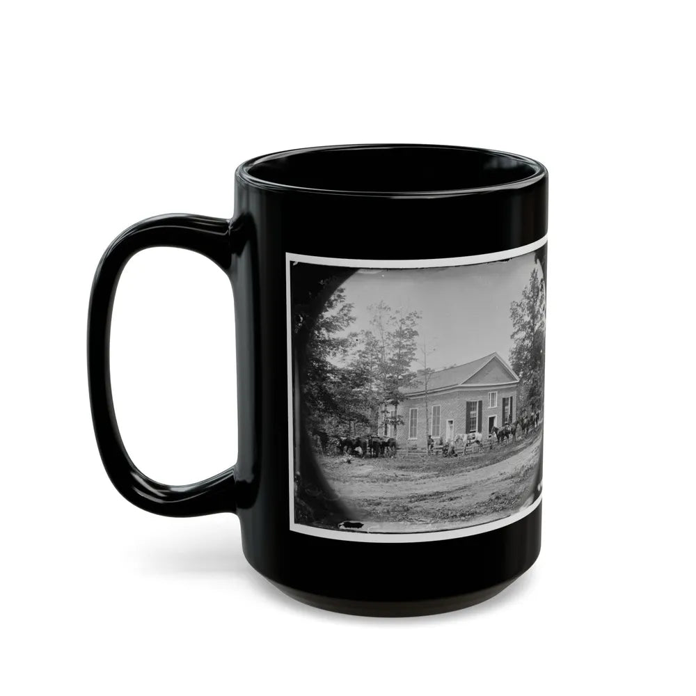 Bethel Church, Va. View Of The Church, Temporary Headquarters Of Gen. Ambrose E. Burnside (U.S. Civil War) Black Coffee Mug-Go Mug Yourself