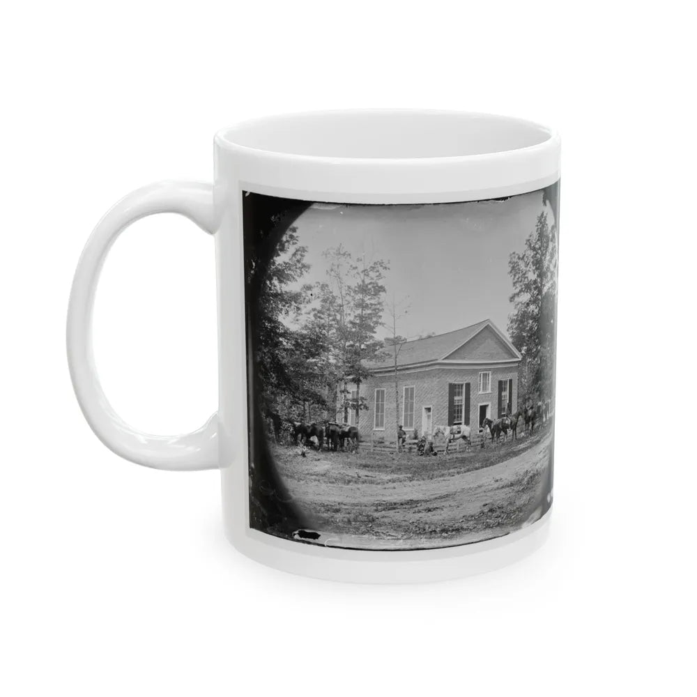 Bethel Church, Va. View Of The Church, Temporary Headquarters Of Gen. Ambrose E. Burnside (U.S. Civil War) White Coffee Mug-Go Mug Yourself