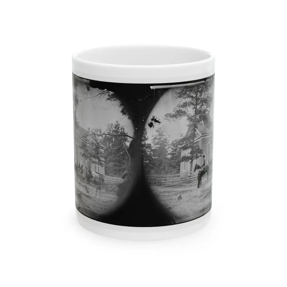 Bethel Church, Virginia. Headquarters Of General Ambrose Burnside (U.S. Civil War) White Coffee Mug-11oz-Go Mug Yourself