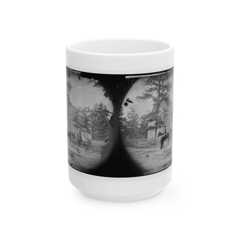 Bethel Church, Virginia. Headquarters Of General Ambrose Burnside (U.S. Civil War) White Coffee Mug-15oz-Go Mug Yourself