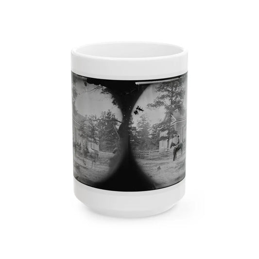 Bethel Church, Virginia. Headquarters Of General Ambrose Burnside (U.S. Civil War) White Coffee Mug-15oz-Go Mug Yourself