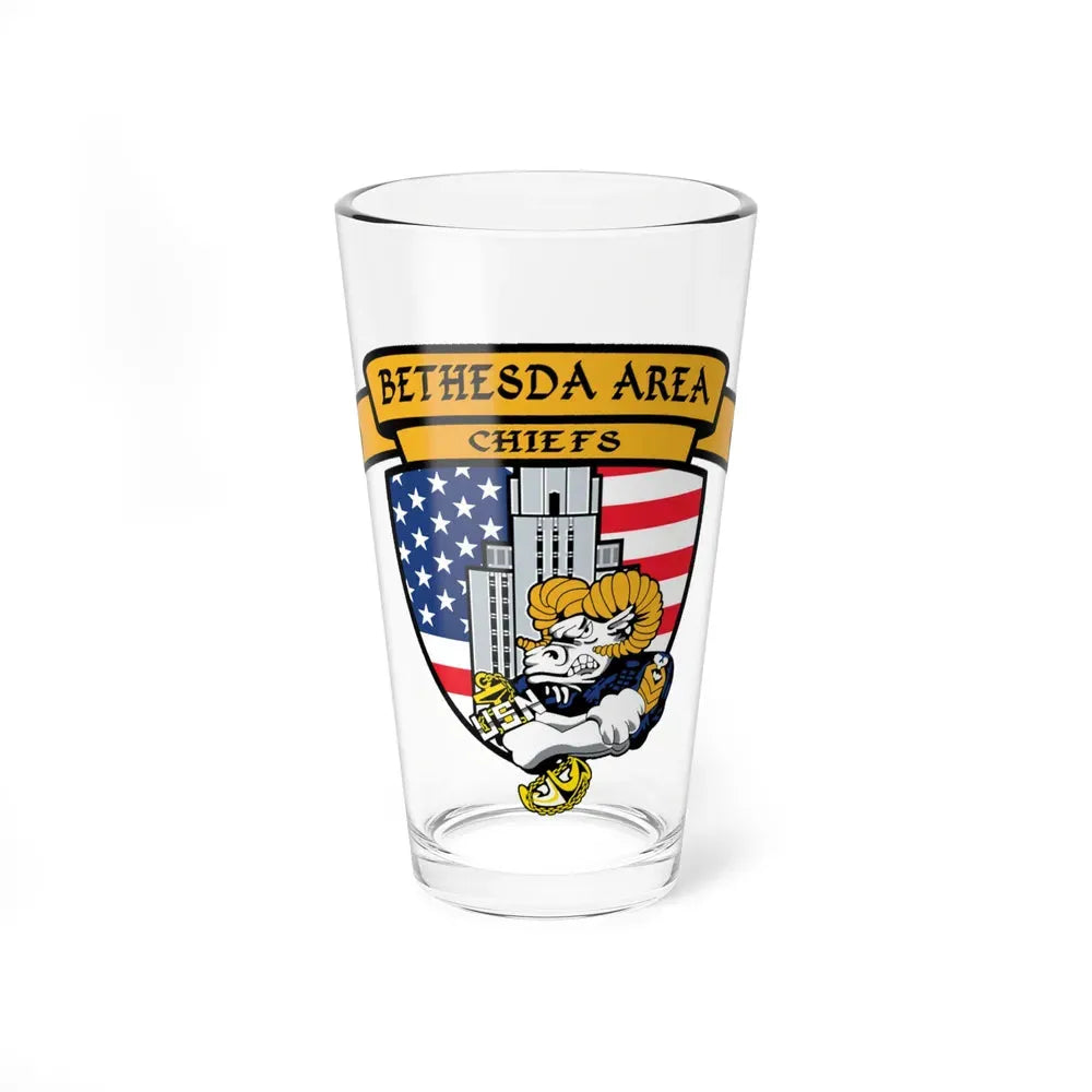 Bethesda Area Chiefs (U.S. Navy) Pint Glass 16oz 16oz - Go Mug Yourself