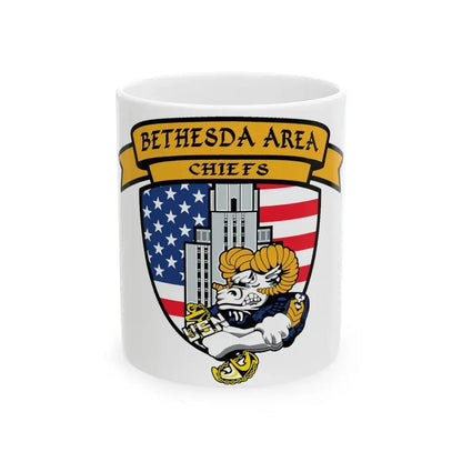 Bethesda Area Chiefs (U.S. Navy) White Coffee Mug 11oz - Go Mug Yourself
