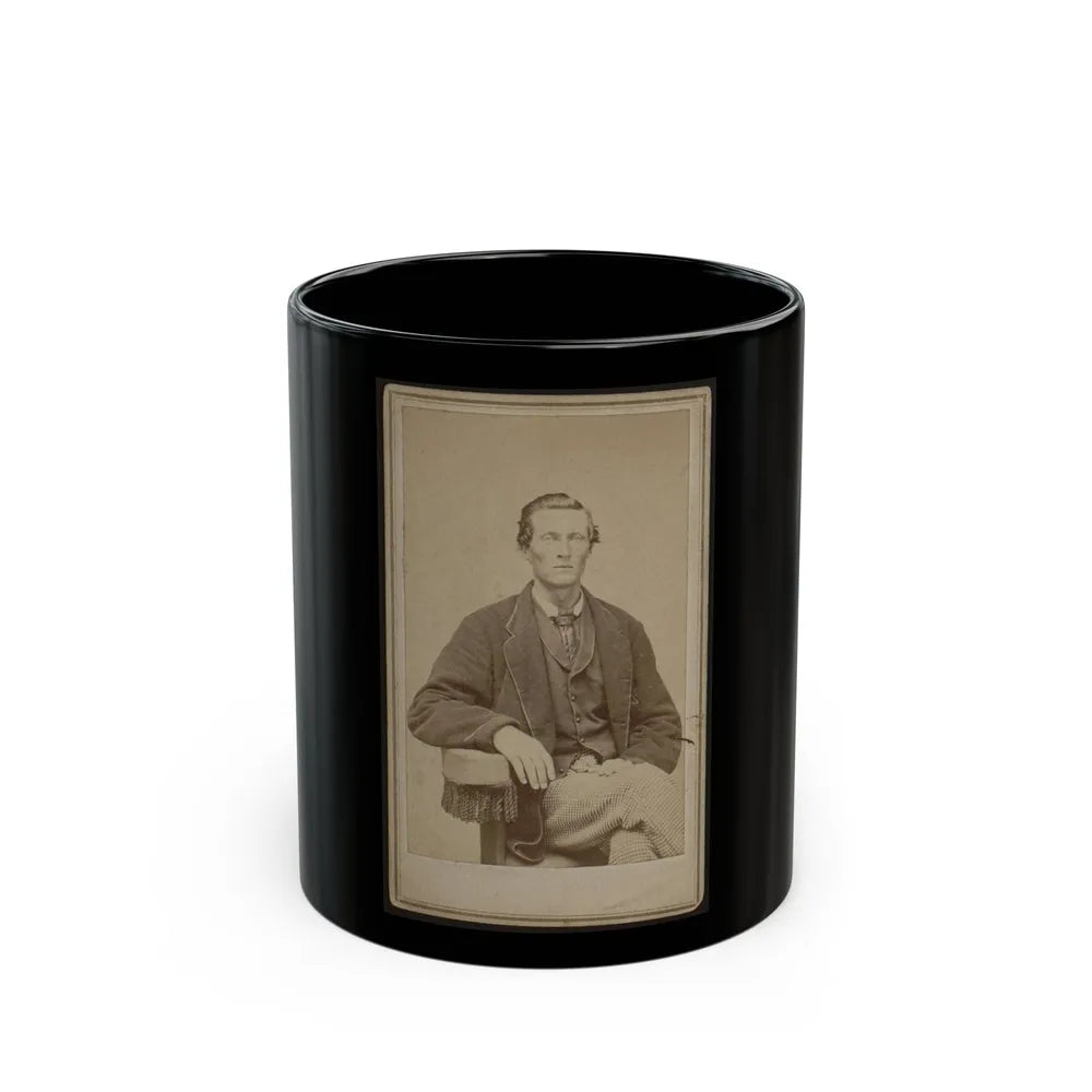 Bethuel Smith, Three-Quarter Length Portrait, Sitting, Facing Front (U.S. Civil War) Black Coffee Mug-11oz-Go Mug Yourself