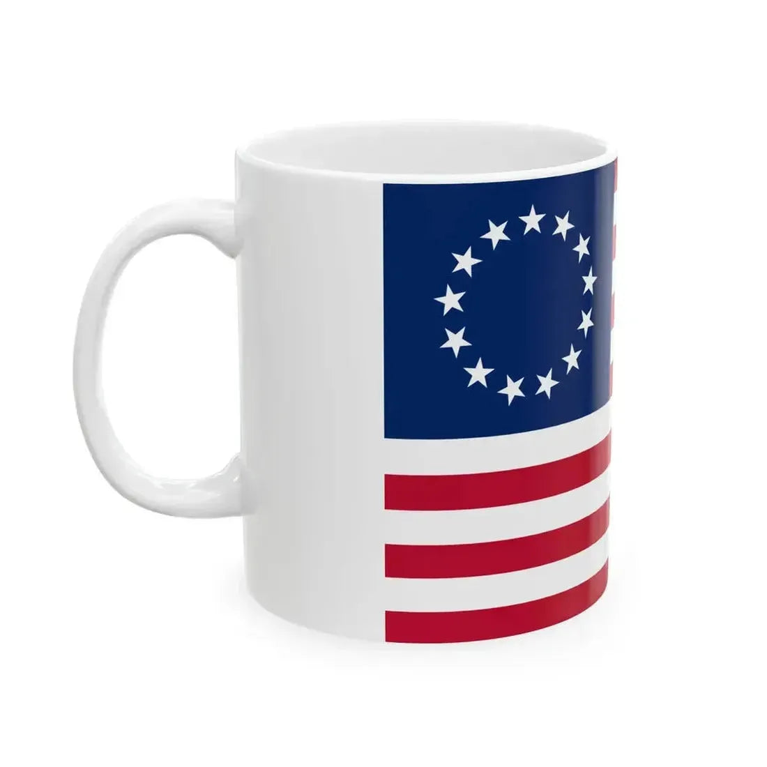Betsy Ross flag 3-2 (United States) White Coffee Mug - Go Mug Yourself