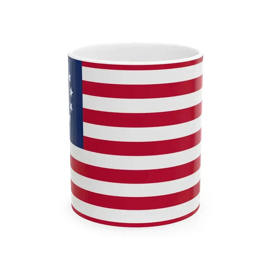 Betsy Ross flag (United States) White Coffee Mug 11oz - Go Mug Yourself