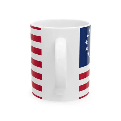 Betsy Ross flag (United States) White Coffee Mug - Go Mug Yourself