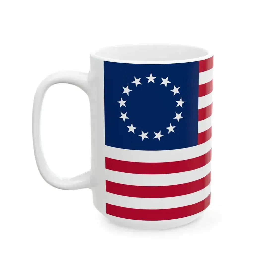 Betsy Ross flag (United States) White Coffee Mug - Go Mug Yourself