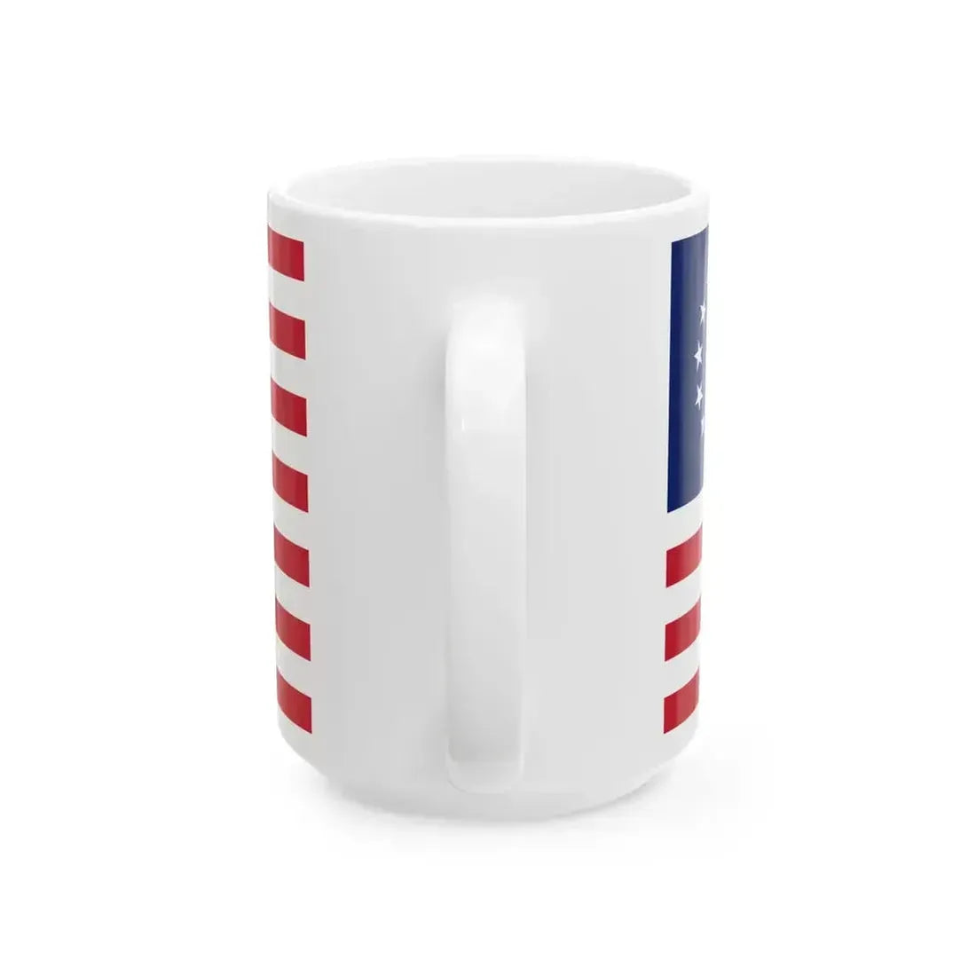 Betsy Ross Flag With Union Jack Colors (United States) White Coffee Mug - Go Mug Yourself