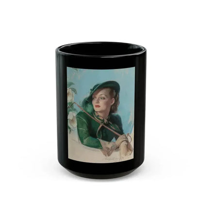 Bette Davis, Cosmopolitan magazine cover, June 1938 - Black Coffee Mug 15oz - Go Mug Yourself
